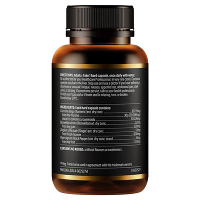 GO Healthy Turmeric 30000+ 1-A-DAY 60 Hard Vege Capsules - Joint Support