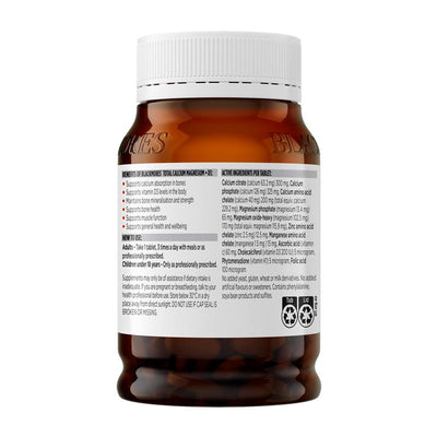 Blackmores Total Calcium and Magnesium + D3 - 200 Tablets for Bone Health