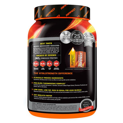 Vital Strength Hydroxy Ripped Thermogenic Protein Powder - Vanilla 1kg-Auzzi Store