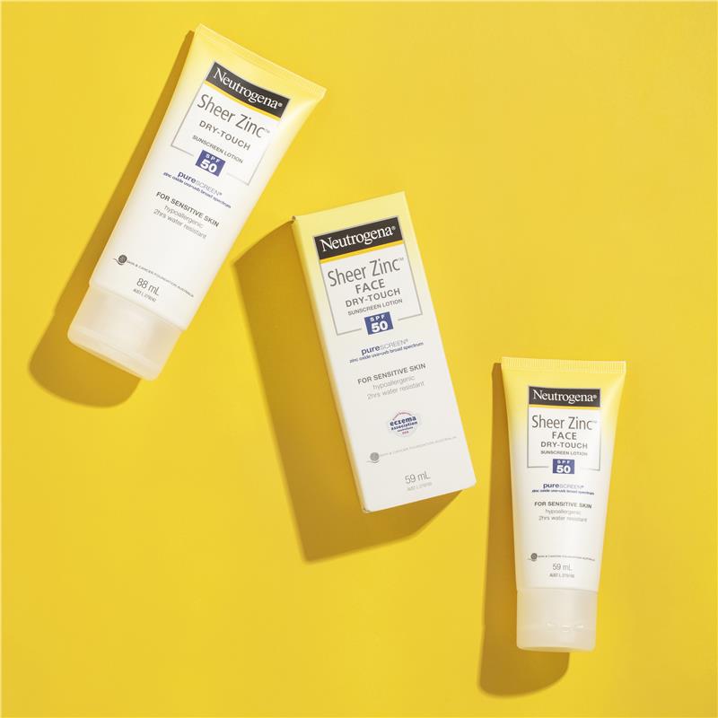 Neutrogena Sheer Zinc Body Dry-Touch Sunscreen Lotion SPF 50 - 88mL-Auzzi Store