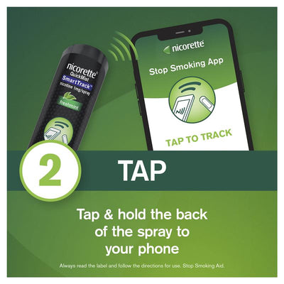 Nicorette Quit Smoking QuickMist SmartTrack Nicotine Mouth Spray - Freshmint - 150 Sprays