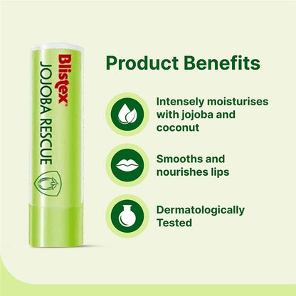 Blistex Jojoba Rescue Lip Balm Stick 3.7g - Intense Moisture for Soft Lips