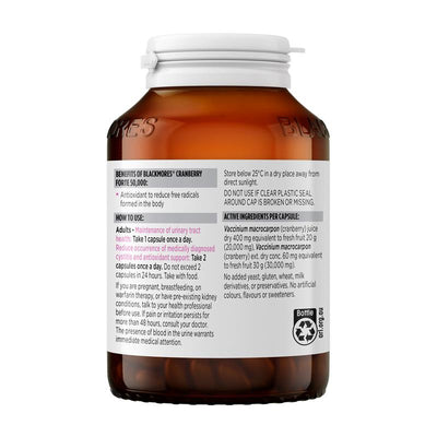 Blackmores Cranberry Forte 50000mg Urinary Tract Support Capsules - 90 Count