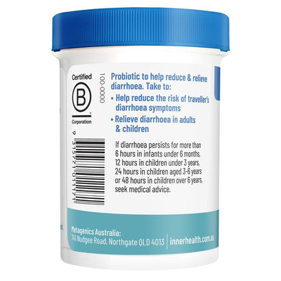 Inner Health Travel Bug Probiotics 20 Capsules – Prevents Traveller’s Diarrhea