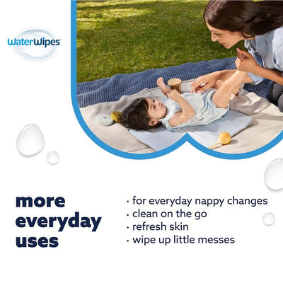WaterWipes Biodegradable Wipes 6 x 60 Pack - Gentle & Eco-Friendly