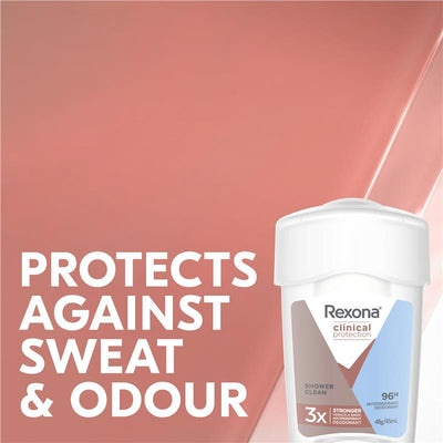Rexona Women Clinical Shower Clean Antiperspirant Deodorant 45ml