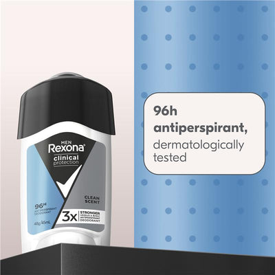 Rexona Men Clinical Antiperspirant Clean Scent 45ml 96-Hour Protection