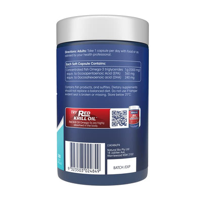 Bioglan Super Fish Oil Double Strength Odourless 200 Capsules Omega-3