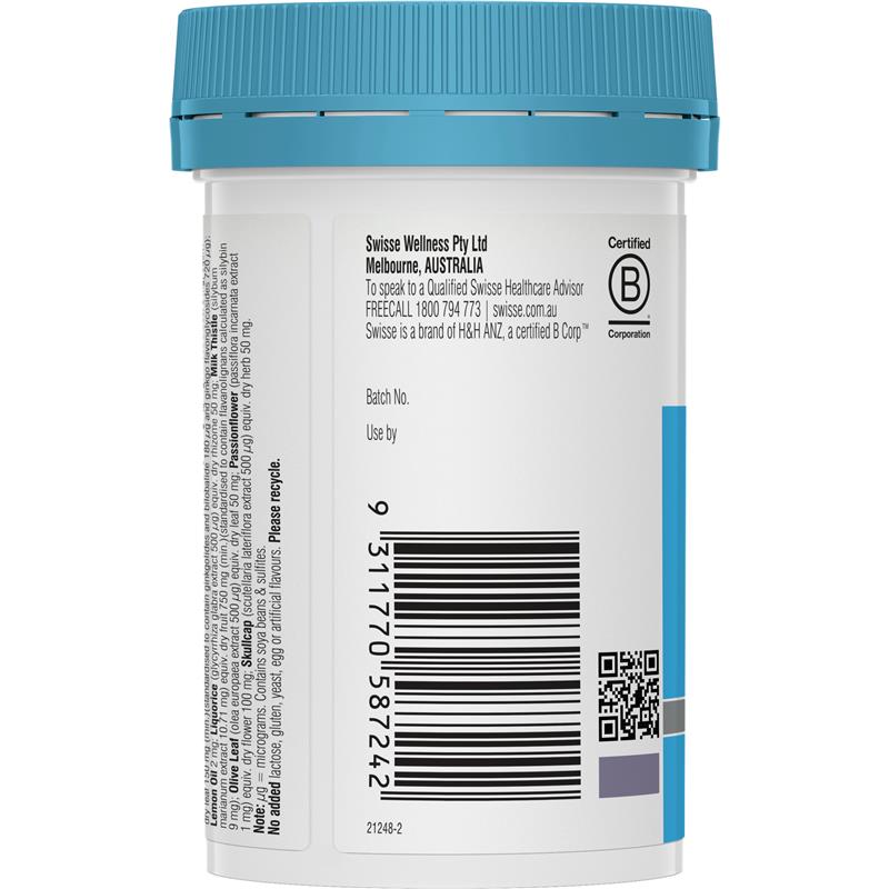 Swisse Ultivite Teenage Men's Multivitamin with B Vitamins, 60 Tablets