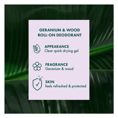 Akin Geranium & Wood Natural Roll-On Deodorant 65ml