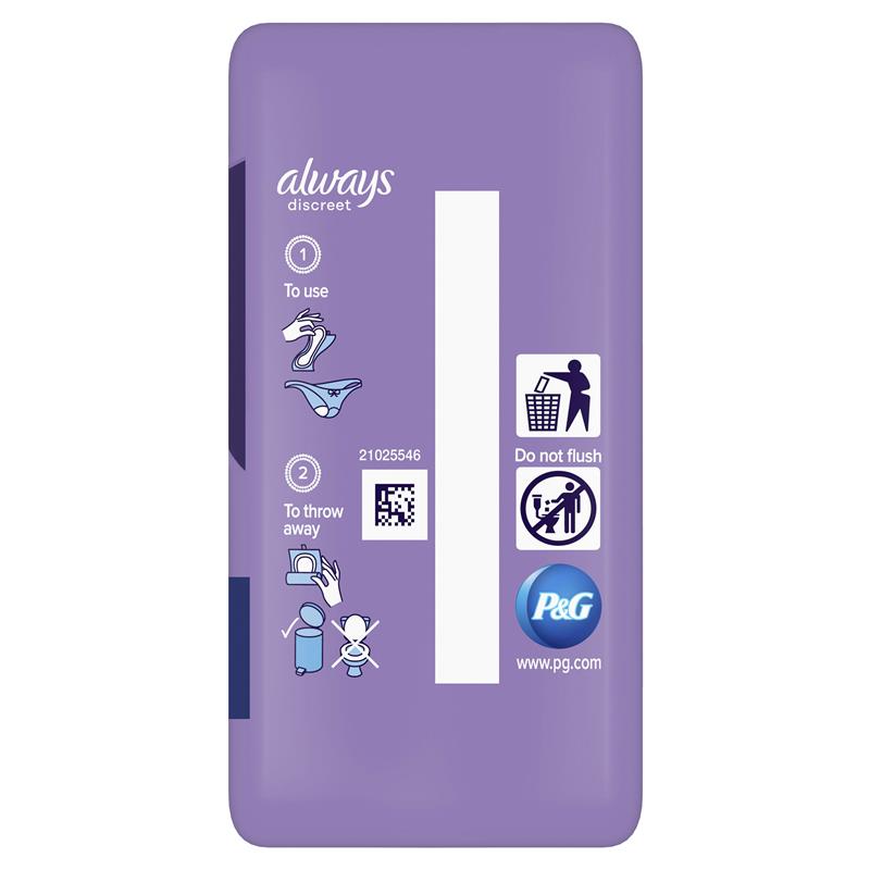 Always Discreet Maxi Night Level 6 Incontinence Pads, 6-Pads