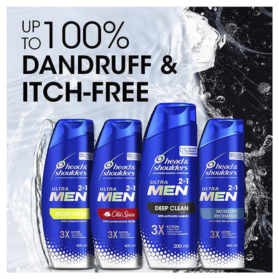 Head & Shoulders Ultramen 2 in 1 Deep Clean Anti-Dandruff Shampoo & Conditioner - 400ml