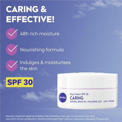 NIVEA Daily Essentials Nourishing Face Moisturiser SPF30 50ml - Deeply Nourishing Hydration