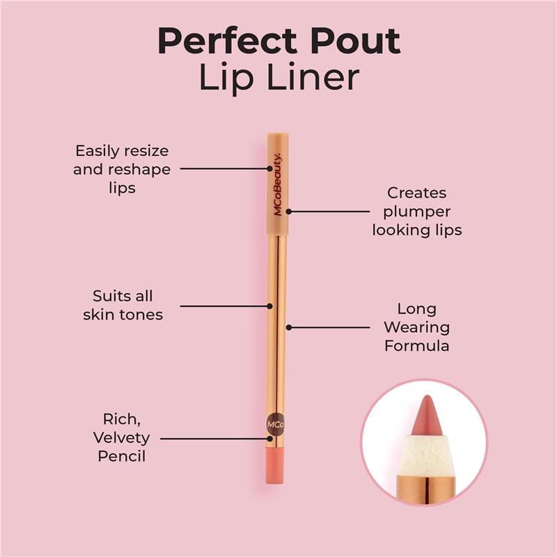 MCoBeauty Perfect Pout Lip Liner Rose Saturn NEW