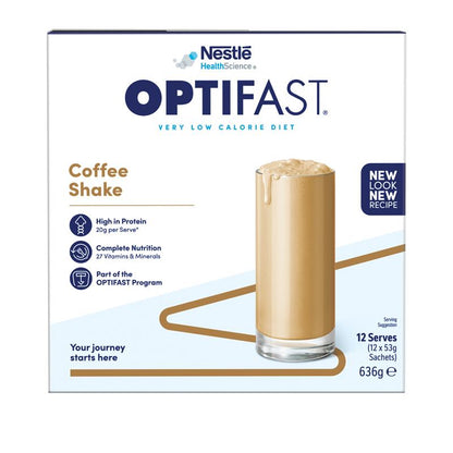 Optifast VLCD Coffee Shake 12 x 53g - Complete Low-Calorie Diet Solution