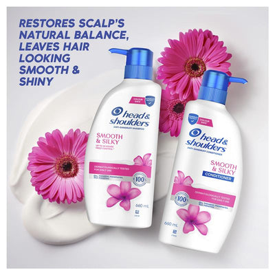 Head & Shoulders Smooth & Silky Shampoo 660ml - For Luxuriously Smooth Hair