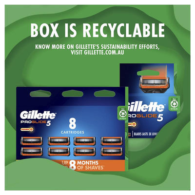 Gillette ProGlide Power FlexBall Razor Blades 8-Razor –  Precision Trimmer