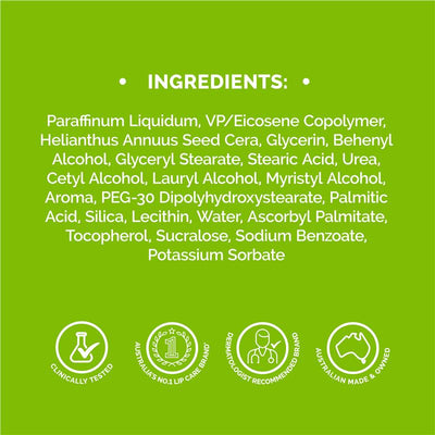 Dermal Therapy Lip Balm Stick Green Apple 4.8g - Hydrating Lip Care