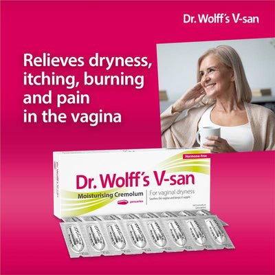 Dr Wolff V-San Hormone-Free Moisturizing & Fragrance-Free Pessary 16ct