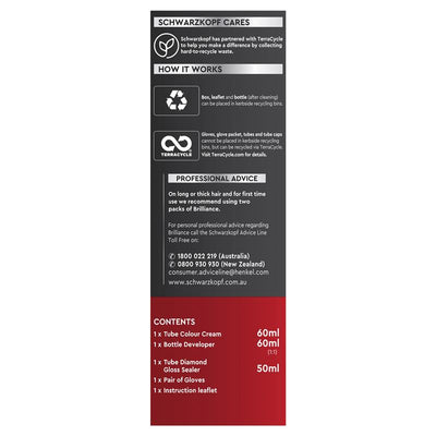 Schwarzkopf Brilliance 05 Dark Ruby Hair Color - Permanent Fashion Shade