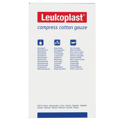Leukoplast Compress Cotton Gauze 10 x 10cm 50 Pack