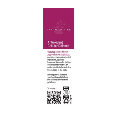 Naturopathica Resveratrol Max 30 Tablets - Triple Antioxidant Support for Skin Health