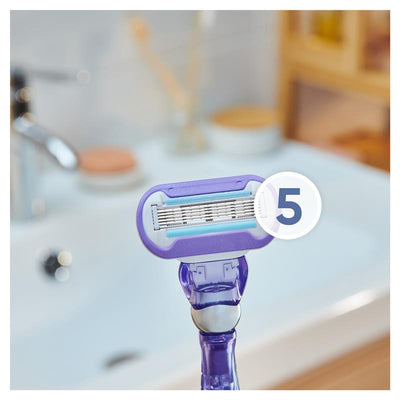 Gillette Venus Deluxe Smooth Swirl Razor + 2 Blade Refills - Women's Shaving Solution