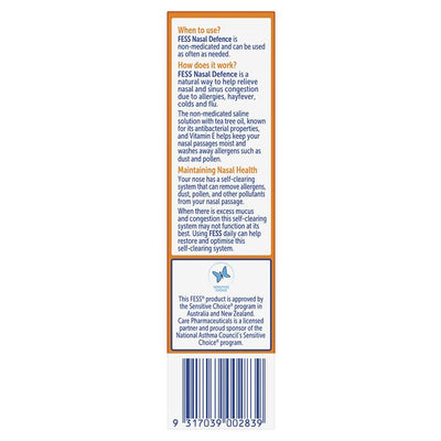 Fess Nasal Defence Spray with Tea Tree Oil & Vitamin E - 30ml for Nasal Relief