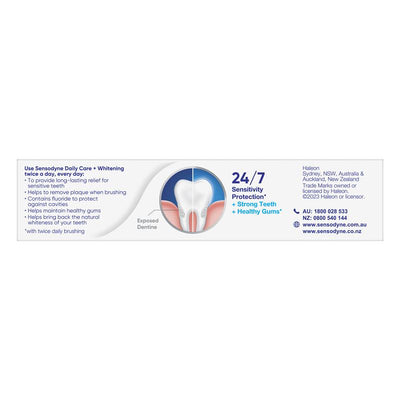 Sensodyne Daily Care + Whitening Toothpaste - 50g for Sensitive Teeth