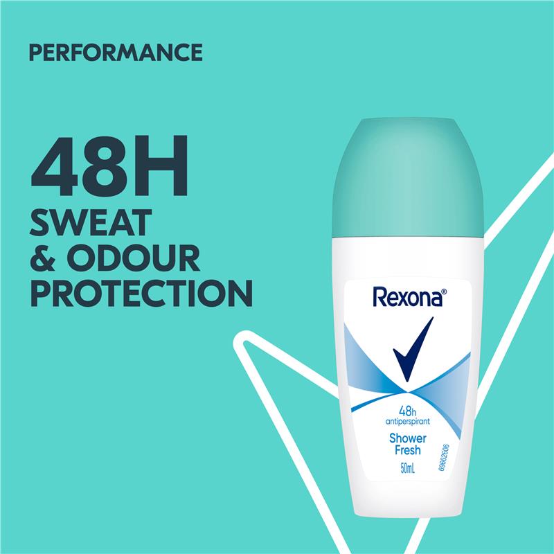 REXONA Women Shower Fresh Antiperspirant Roll-On Deodorant 50ml - 48H Protection