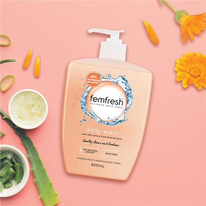 Femfresh pH Balanced Daily Intimate Wash 600ml – Aloe Vera & Calendula