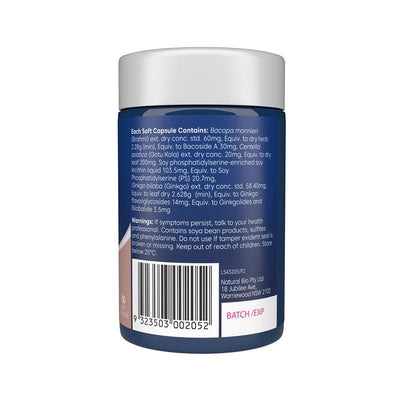 Bioglan Brahmi + PS + Ginkgo Focus 50 Capsules - Support Your Brain Health