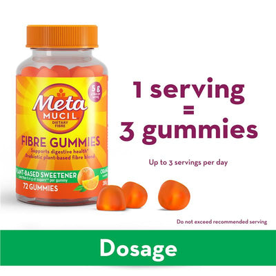 Metamucil Fibre Gummies 120 Pack - High Fiber for Digestive Wellness