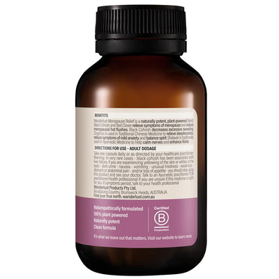 Wanderlust Natural Menopause Relief with Black Cohosh - 30 Capsules