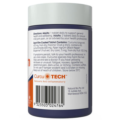 BioGlan Curcumin 60 Tablets with BioPerine for Joint Health