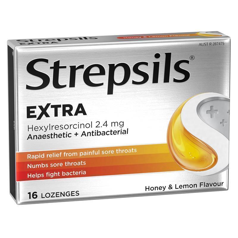 Strepsils Extra Honey Lemon Lozenges - 16 Pack for Sore Throat Relief - Auzzi Store