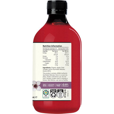 Barnes Naturals Apple Cider Vinegar with Mother & Manuka MGO100+ 500ml