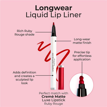 MCoBeauty Liquid Lip Liner - Ruby Rouge