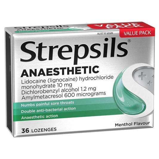 Strepsils Anaesthetic Menthol Lozenges - 36 Pack-Auzzi Store