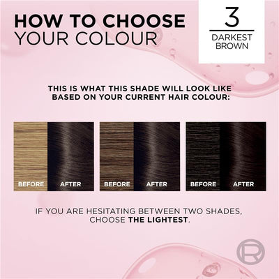 L'Oreal Excellence Creme 3 Darkest Brown Hair Colour - 1 Pack