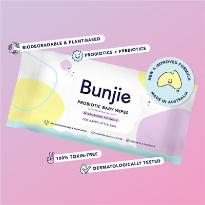 Bunjie Probiotic Baby Wipes - 80 Pack