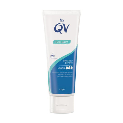 QV Feet Heel Balm 100g - Urea-Free Moisturizer for Dry, Cracked Heels