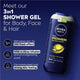 NIVEA MEN Power Refresh 3-IN-1 Shower Gel Body Wash 500ml – view 3 - Auzzistore