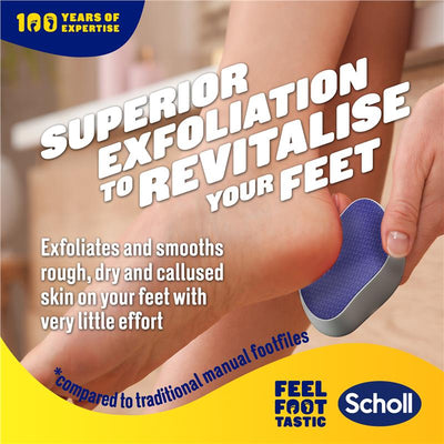 Scholl ExpertCare Nano Glass Foot File – Hard Skin Remover for Wet & Dry Use
