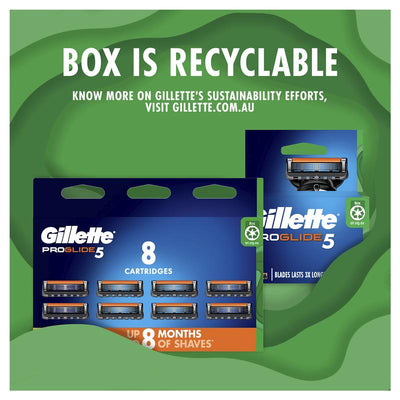 Gillette ProGlide Flexball Razor Blade Refills - 8 Blades for Fusion & ProShield