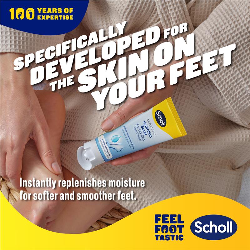 Scholl ExpertCare Hydrating Foot Cream - Moisturizer for Dry Feet, 75ml