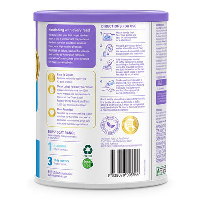 Bubs Goat Follow On Formula Stage 2 - 800g
