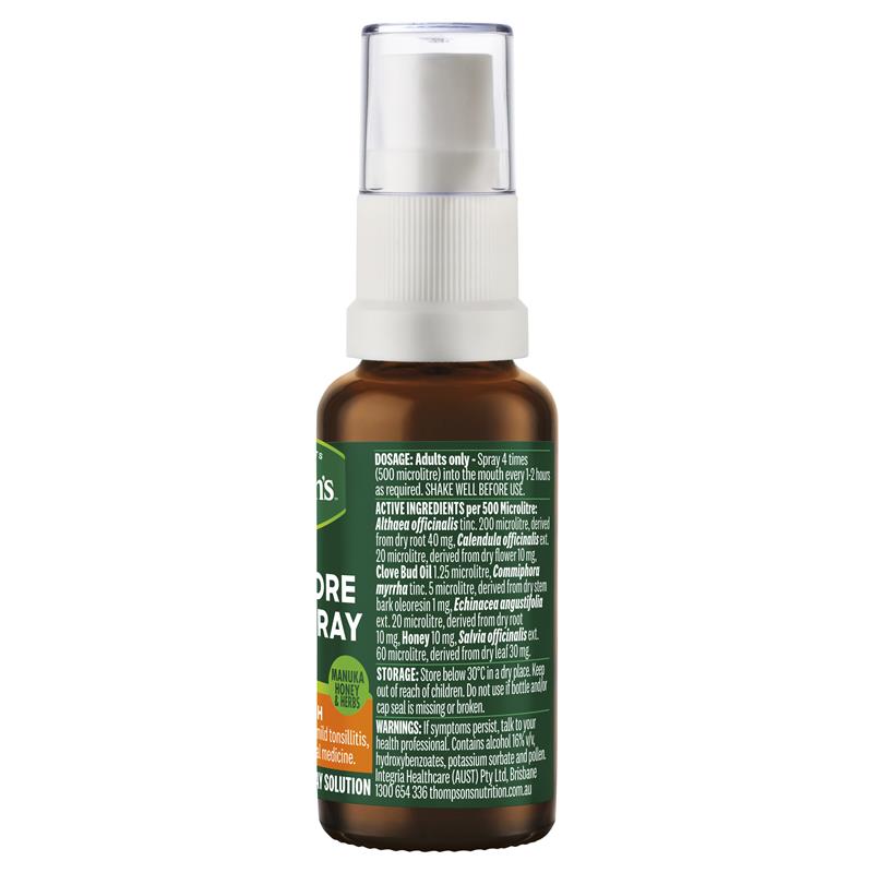 Thompson's Manuka Sore Throat Spray 25ml - Auzzi Store