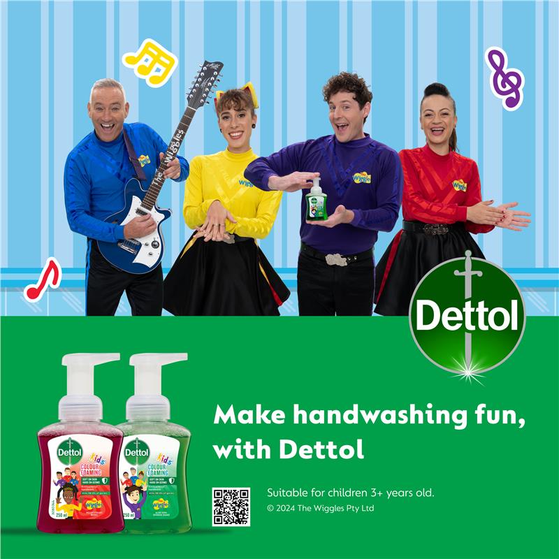 Dettol Kids The Wiggles Colour Foaming Hand Wash Aloe Vera 250ml