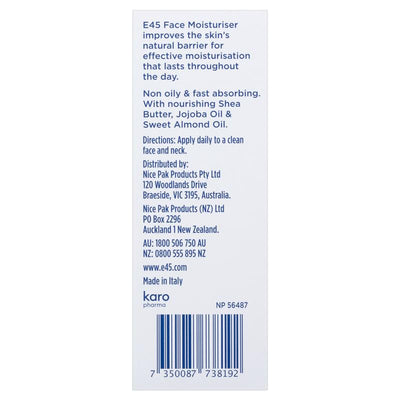 E45 Face Moisturiser 50ml - Hydrate Sensitive Skin